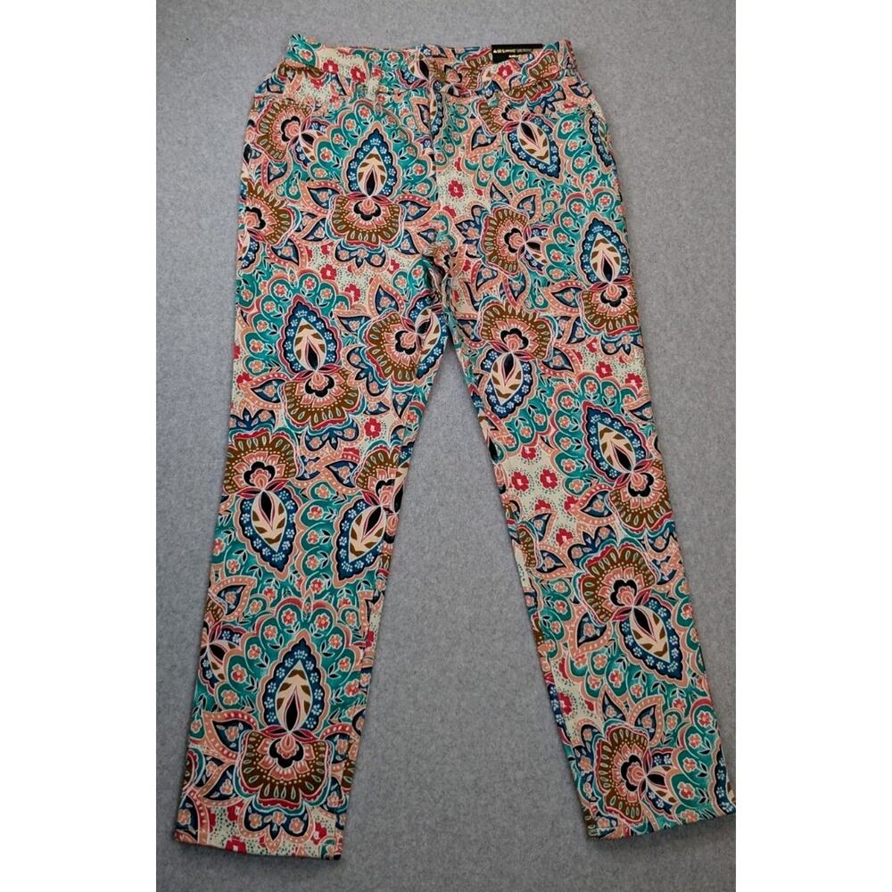 CHICO'S NWT So Slimming Girlfriend Ankle Pants - Size 0.5 (6) Bombay Medallion